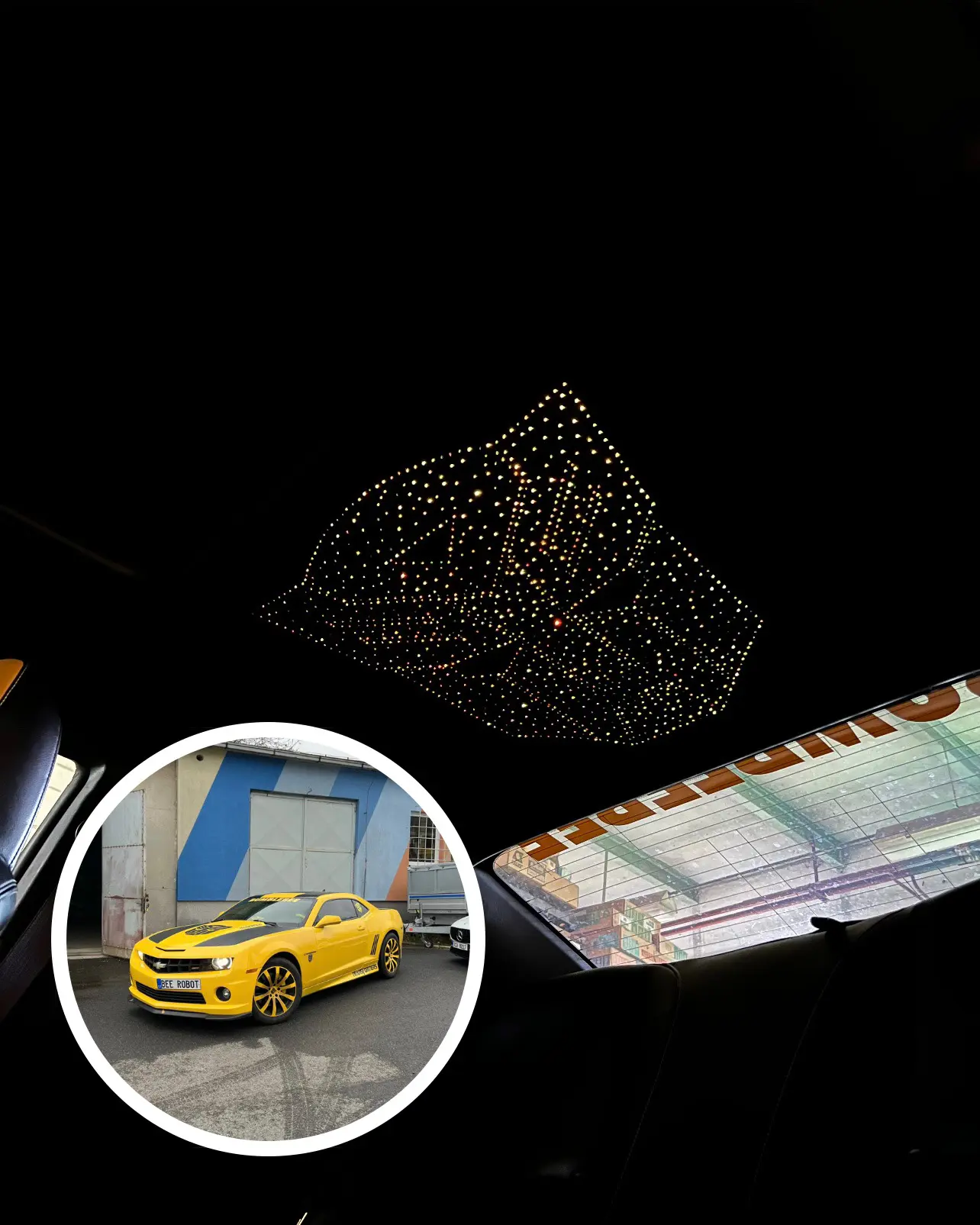 Instalace hvězdné oblohy do stropnice vozu Chevrolet Camaro