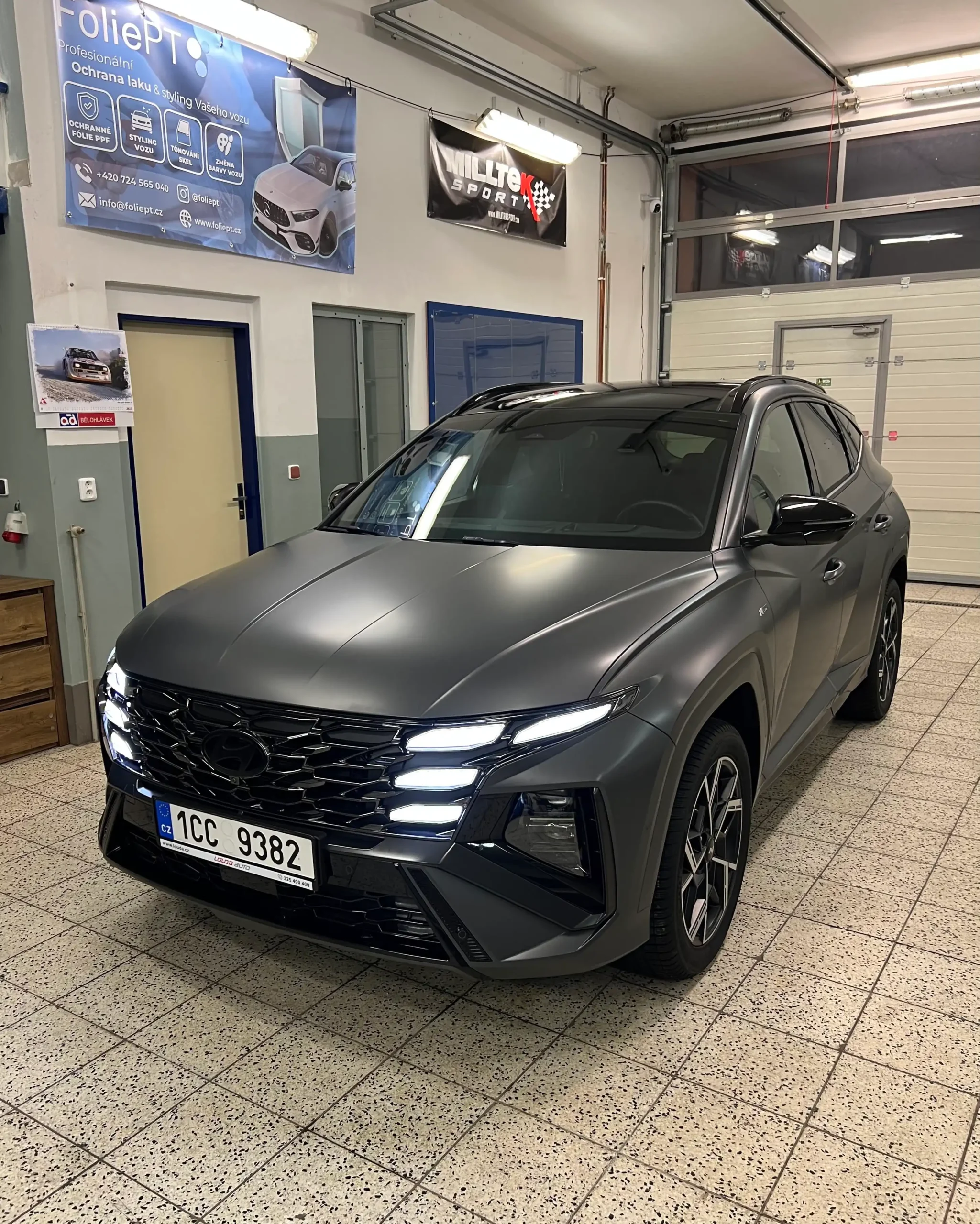 Hyundai Tucson po aplikaci matné PPF ochranné fólie